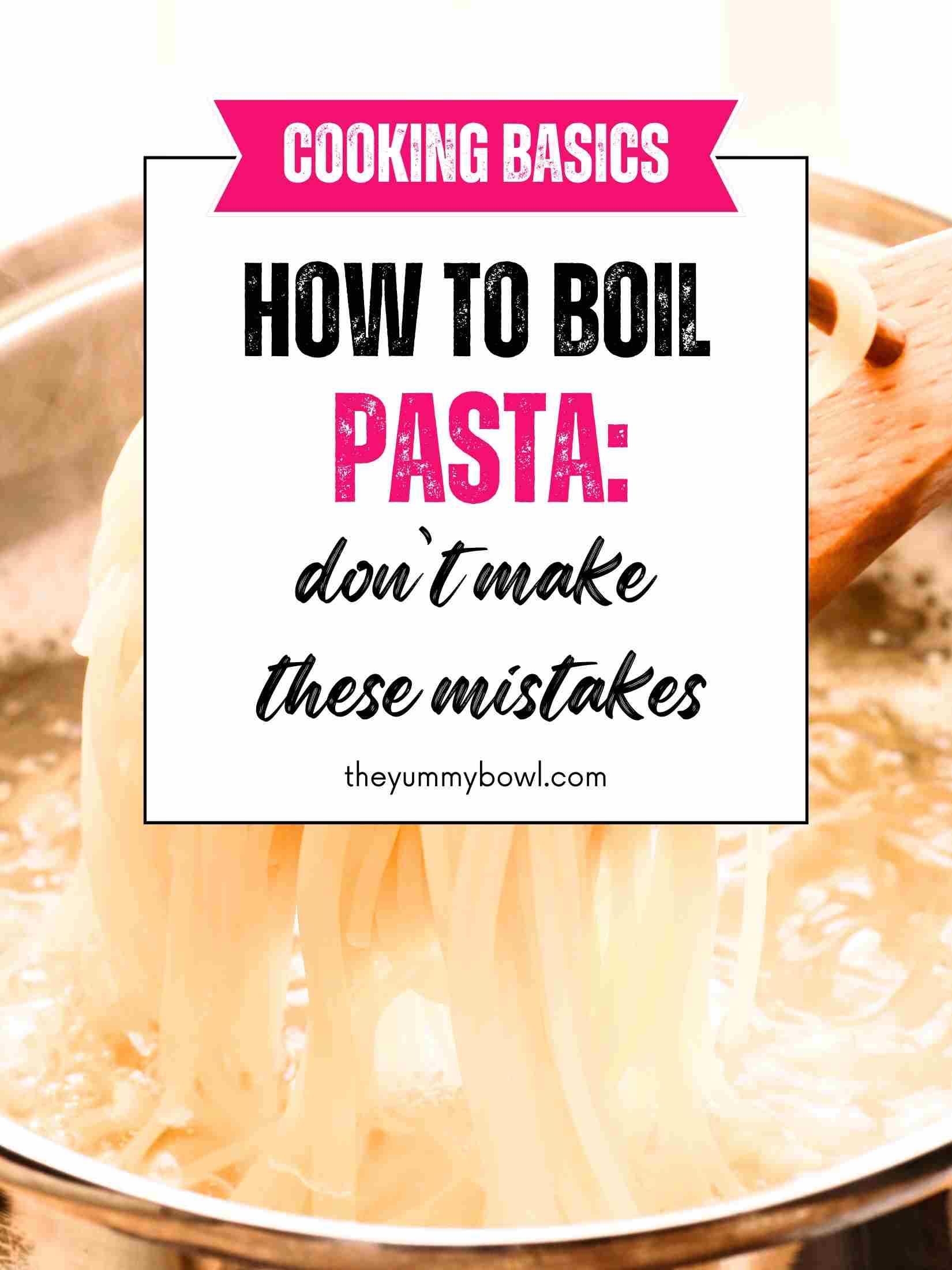 Boiling pasta.