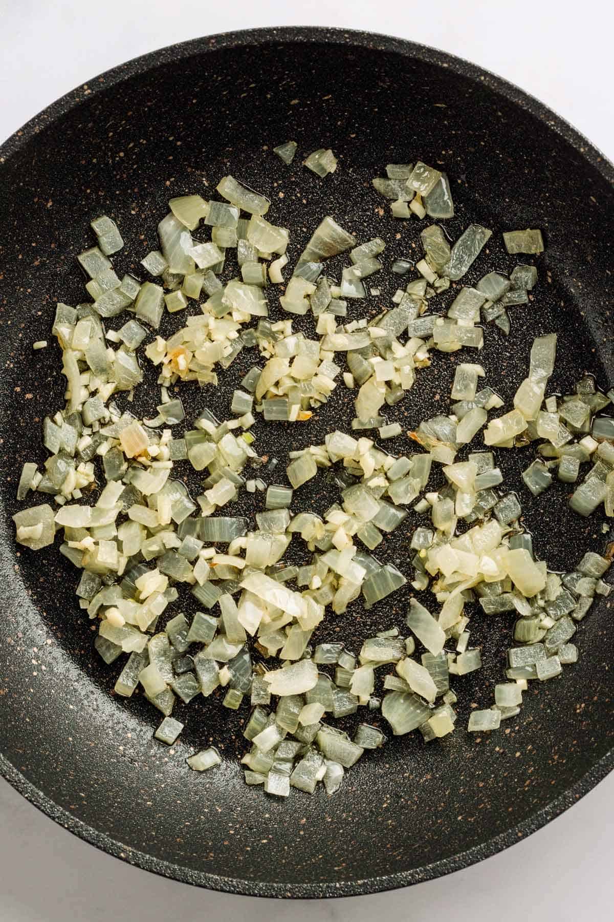 Israeli Couscous recipe with mushrooms and spinach.