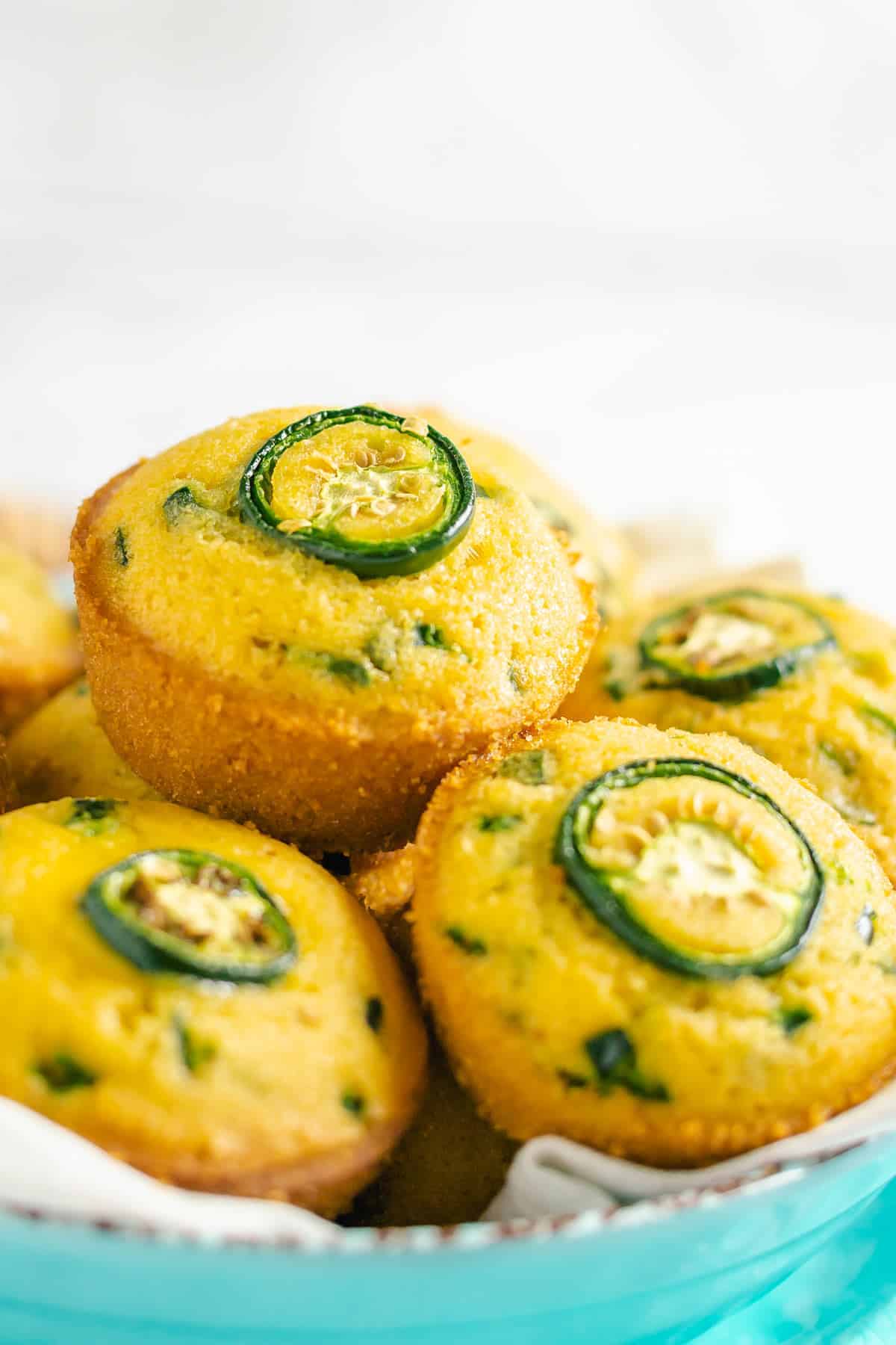 easy tasty stack of jalapeno cornbread muffins