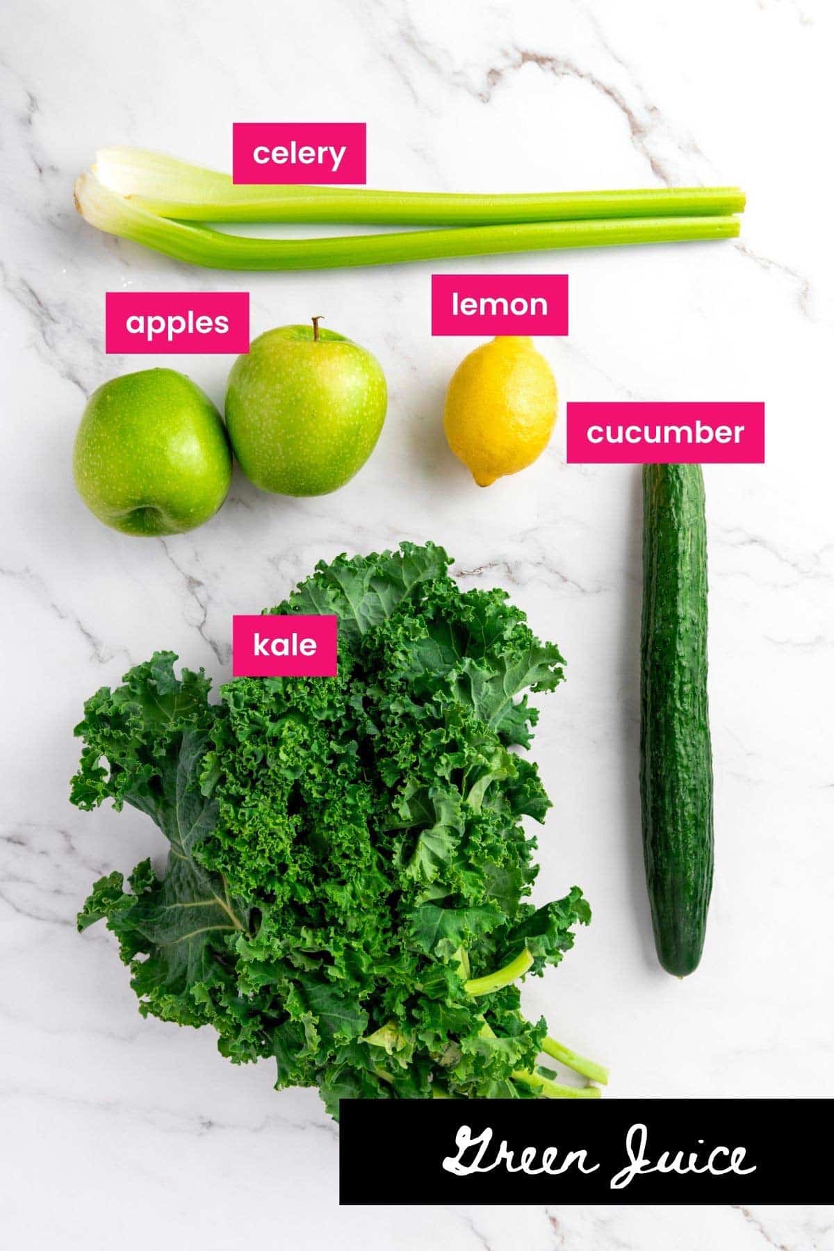 ingredients for green juice