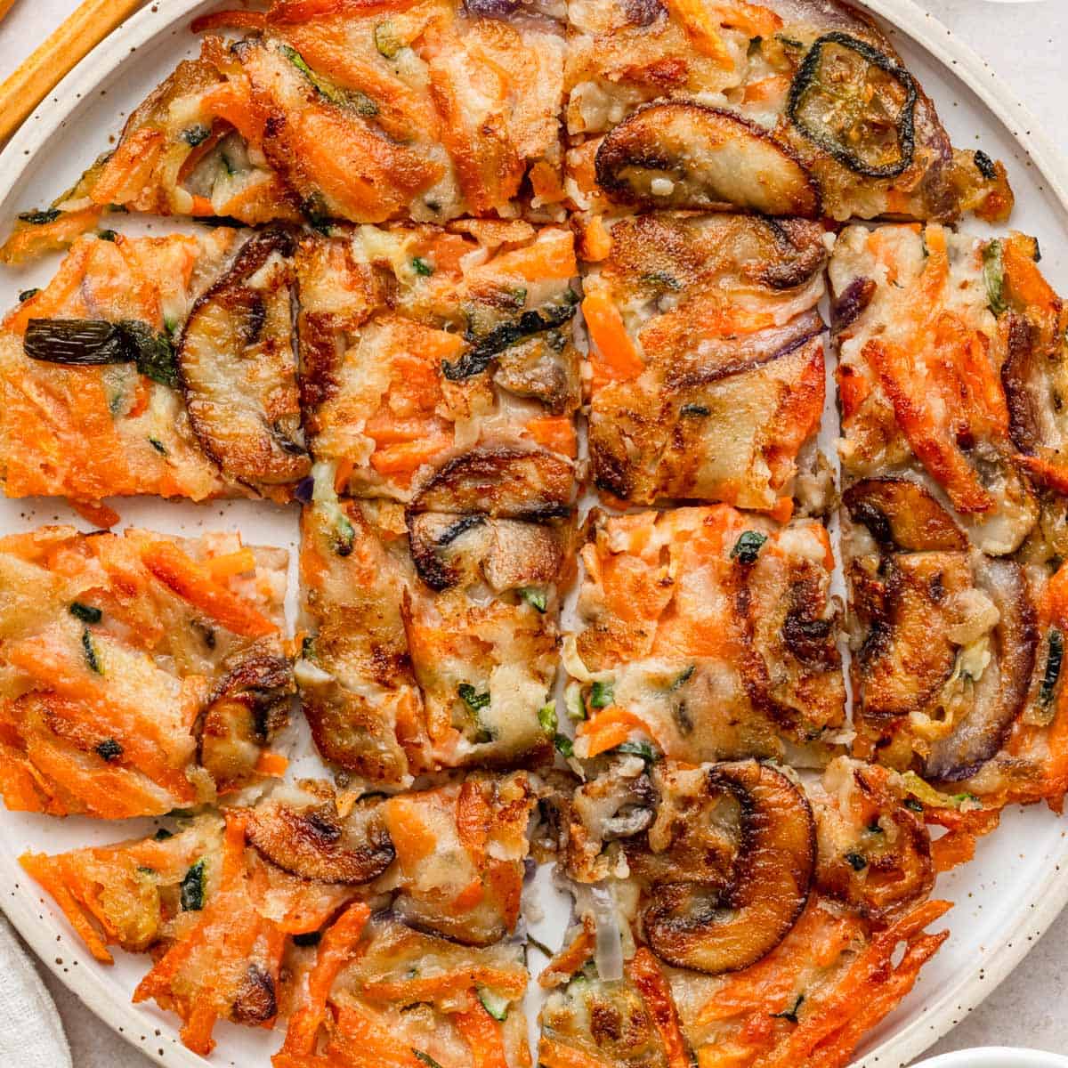 Korean vegetable pancake Yachaejeon.