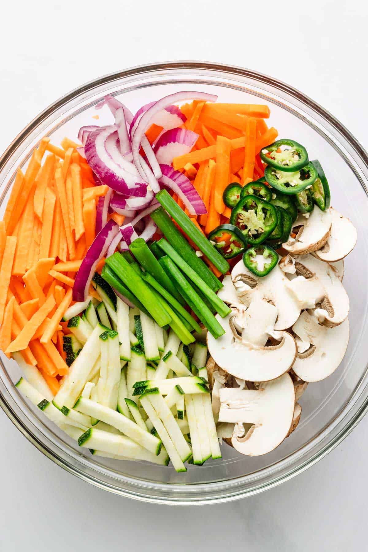 Vegetables for Korean pancake.