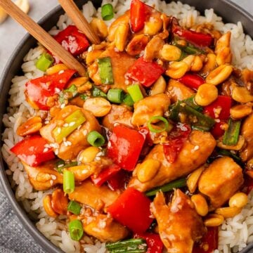 kung pao chicken stir fry.