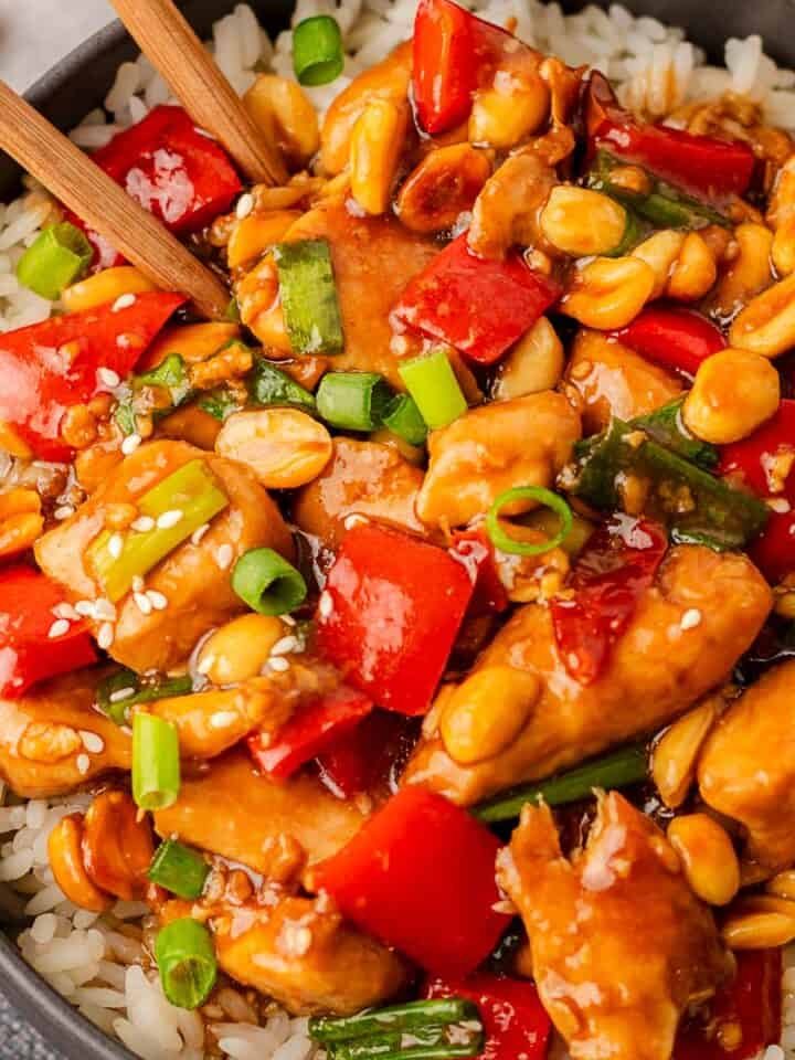 kung pao chicken stir fry.