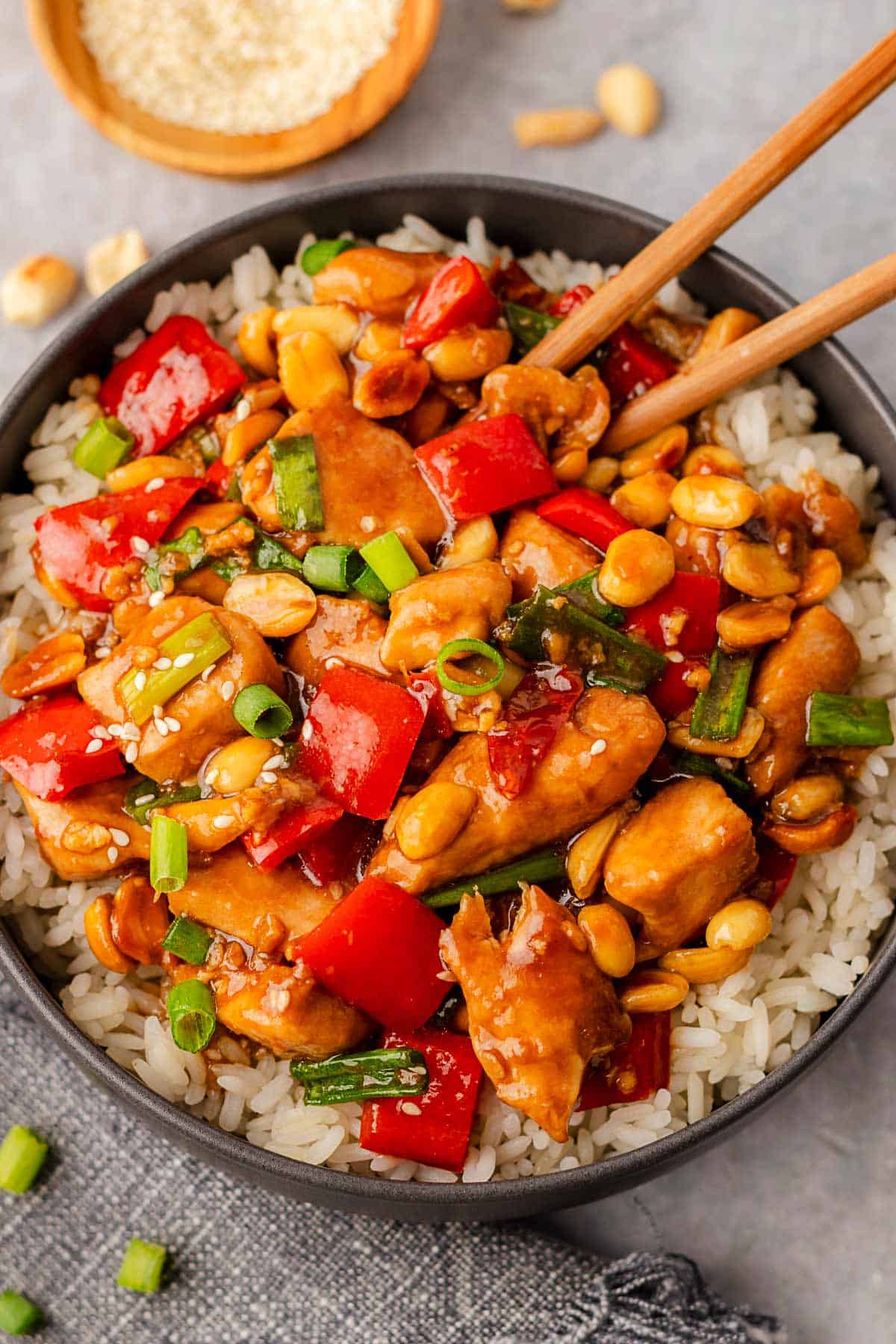 kung pao chicken stir fry.