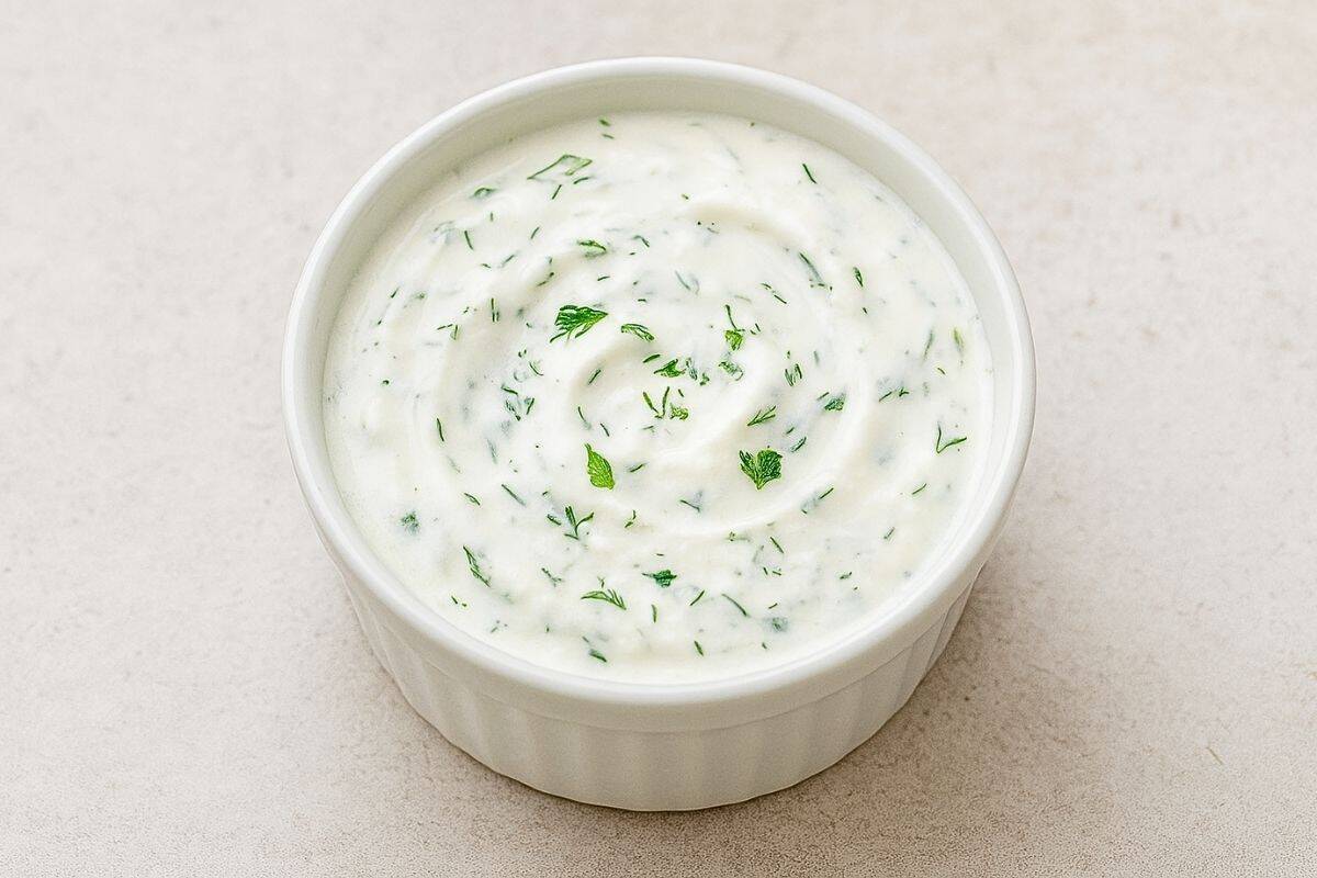 lemon herb yogurt sauce.