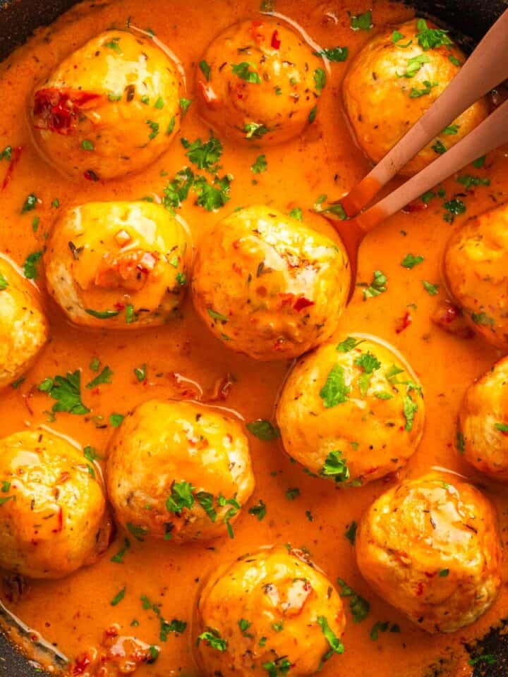 Marry me chicken meatballs with sauce.