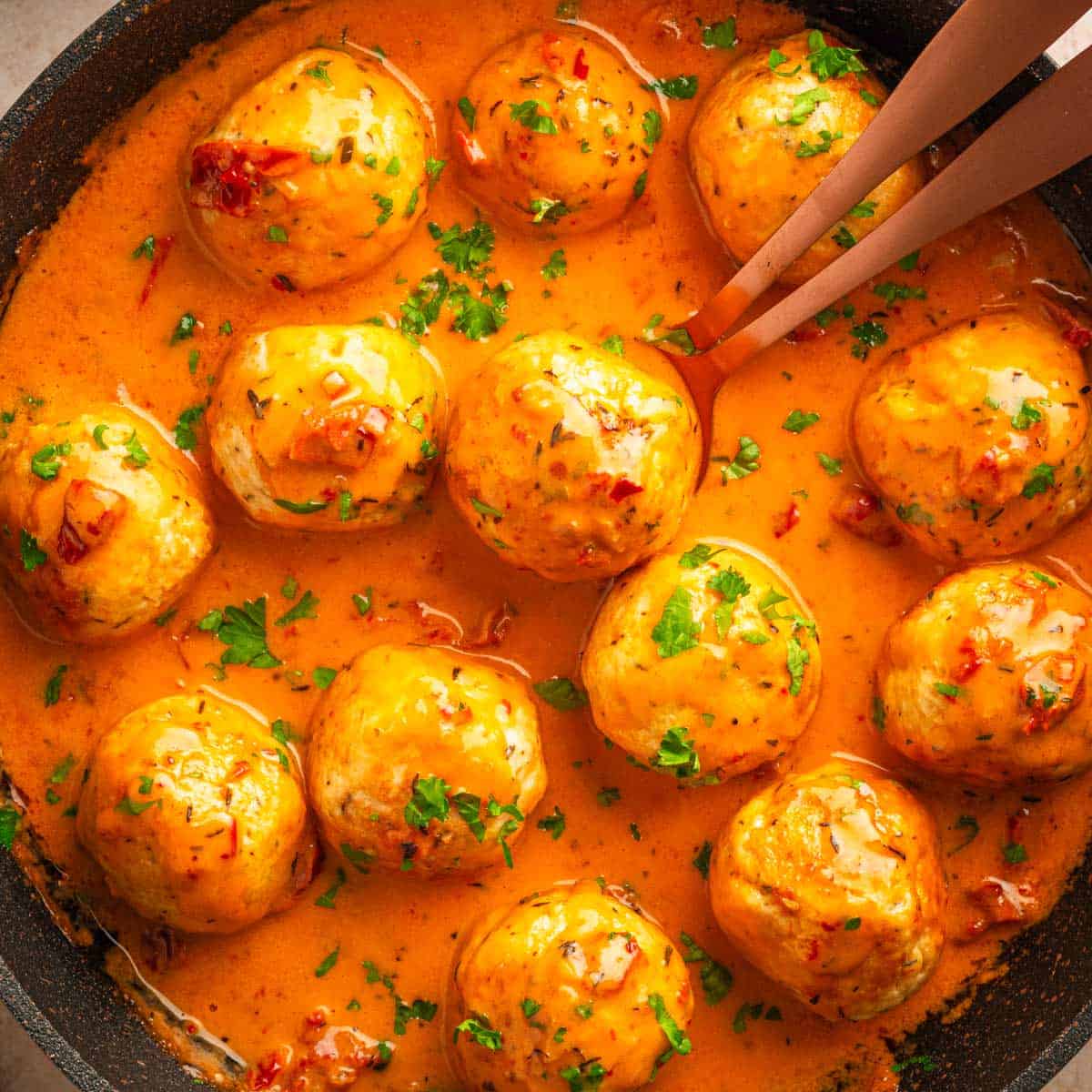 Marry me chicken meatballs with sauce.