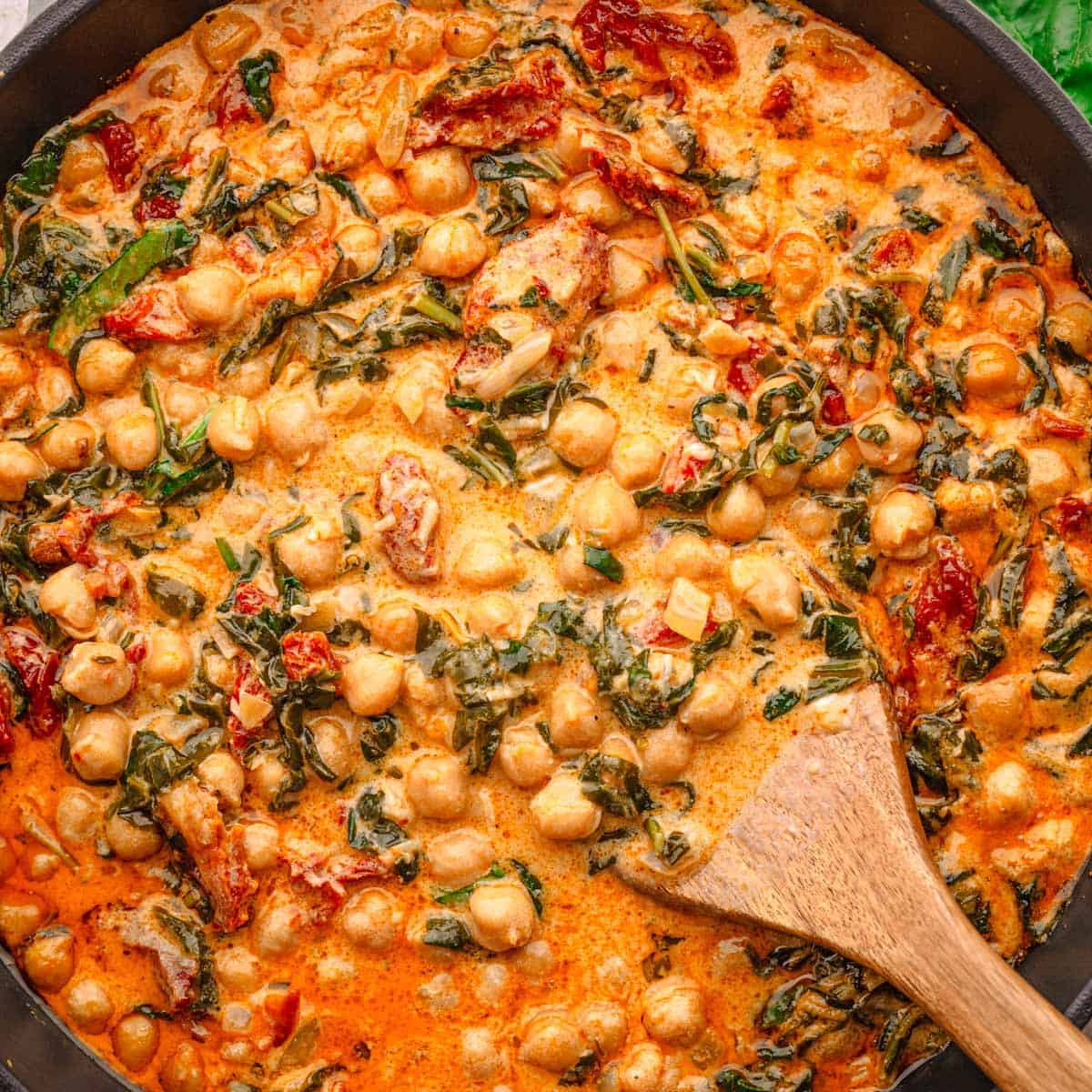 Creamy marry me chickpeas.