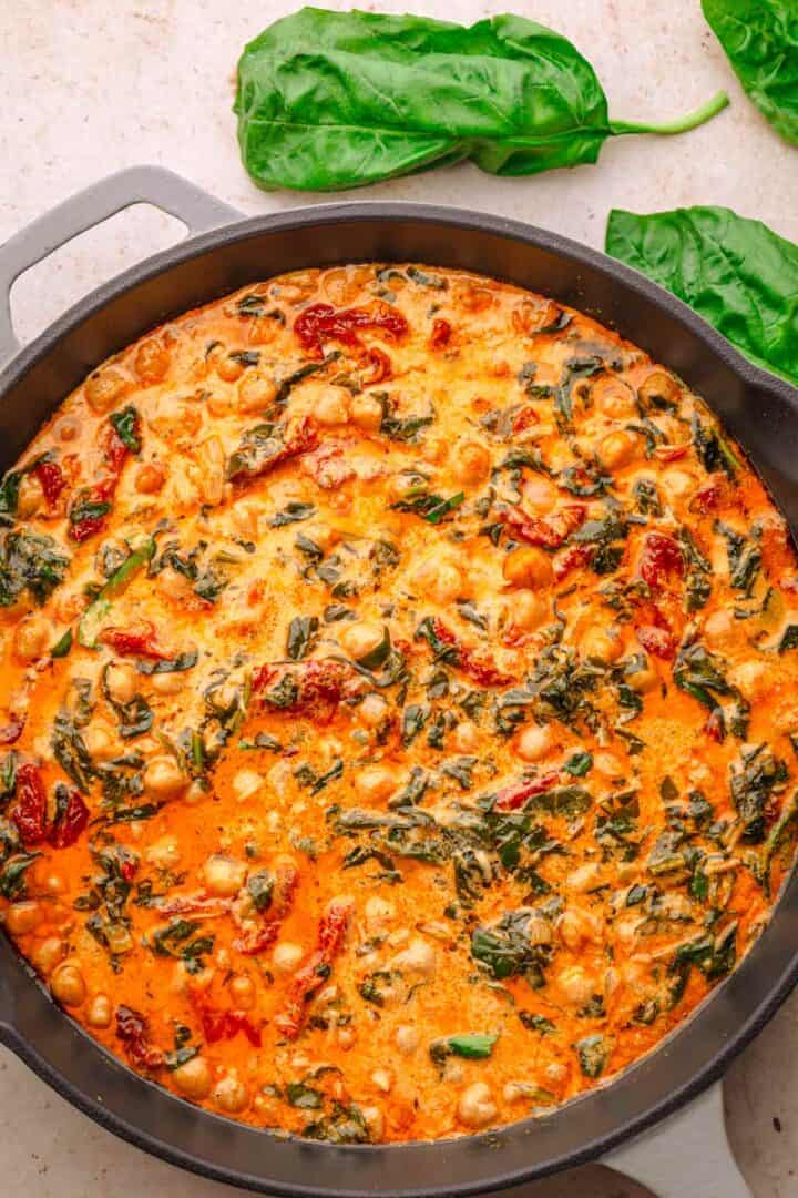 Creamy marry me chickpeas.