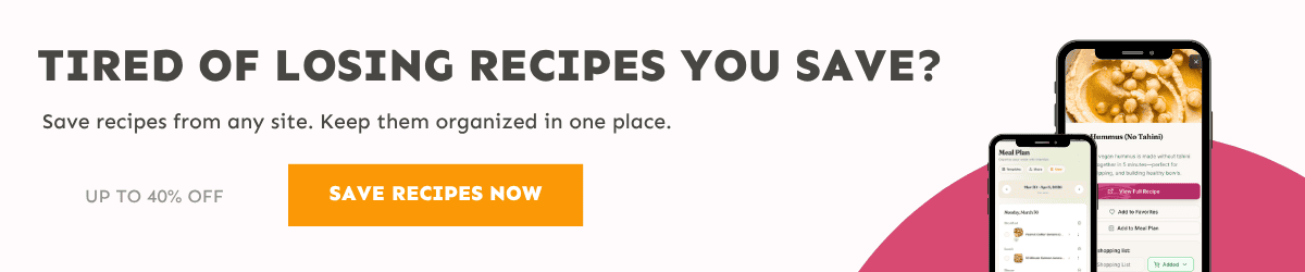 Save recipes for later