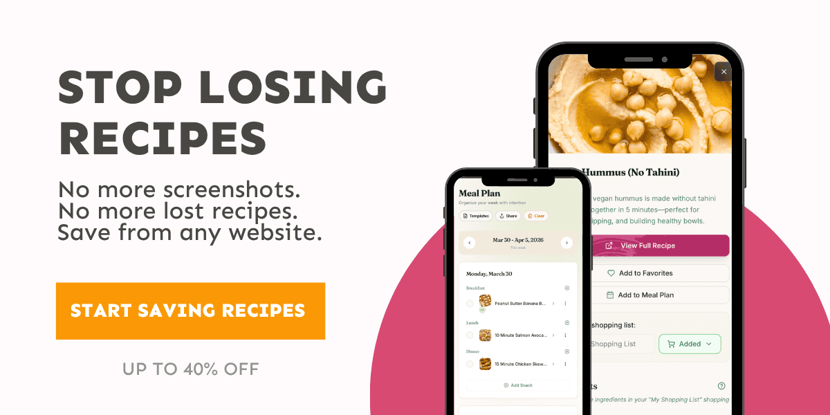 Save recipes for later