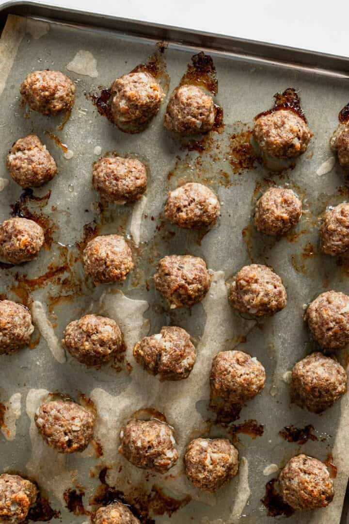 baked meatballs.