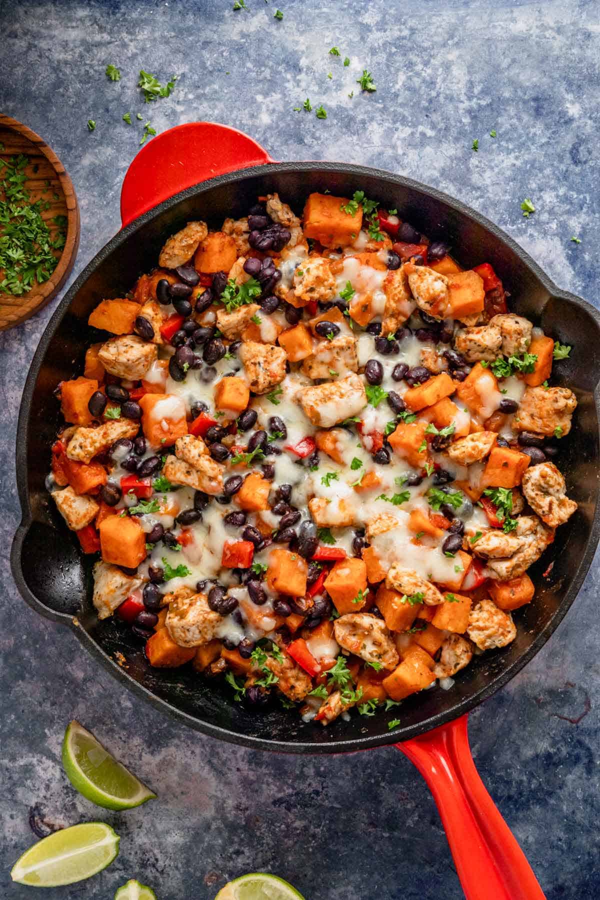 Mexican Chicken Skillet (With Sweet Potatoes)