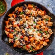 One pot Mexican Chicken Sweet Potato Skillet