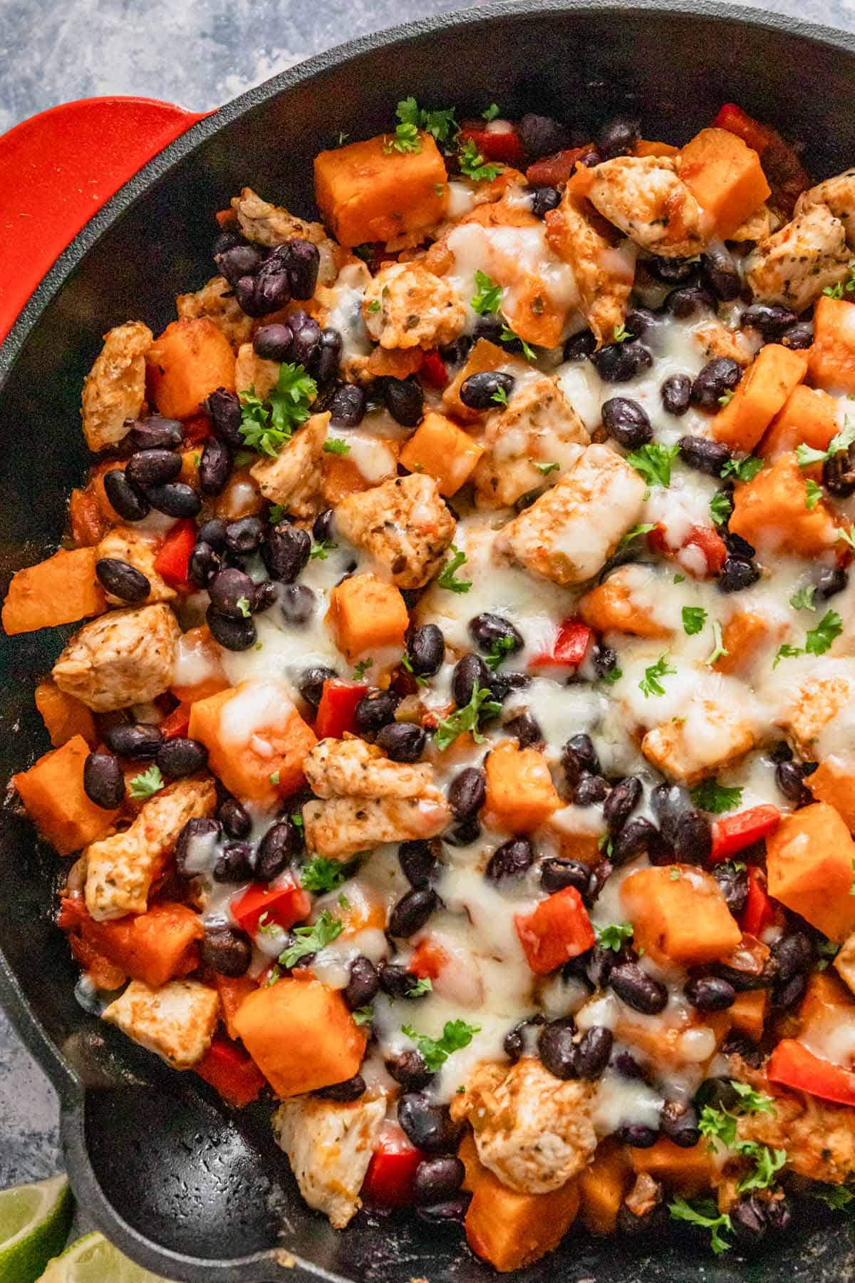 One pot Mexican Chicken Sweet Potato Skillet