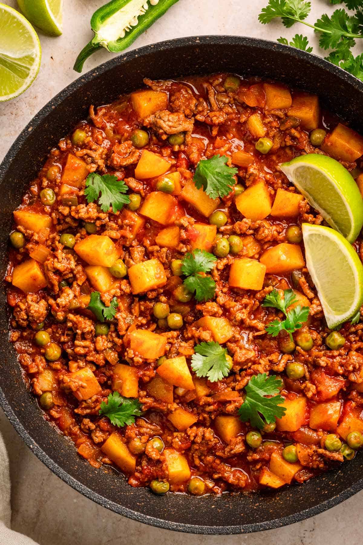 Mexican Picadillo recipe with potatoes.