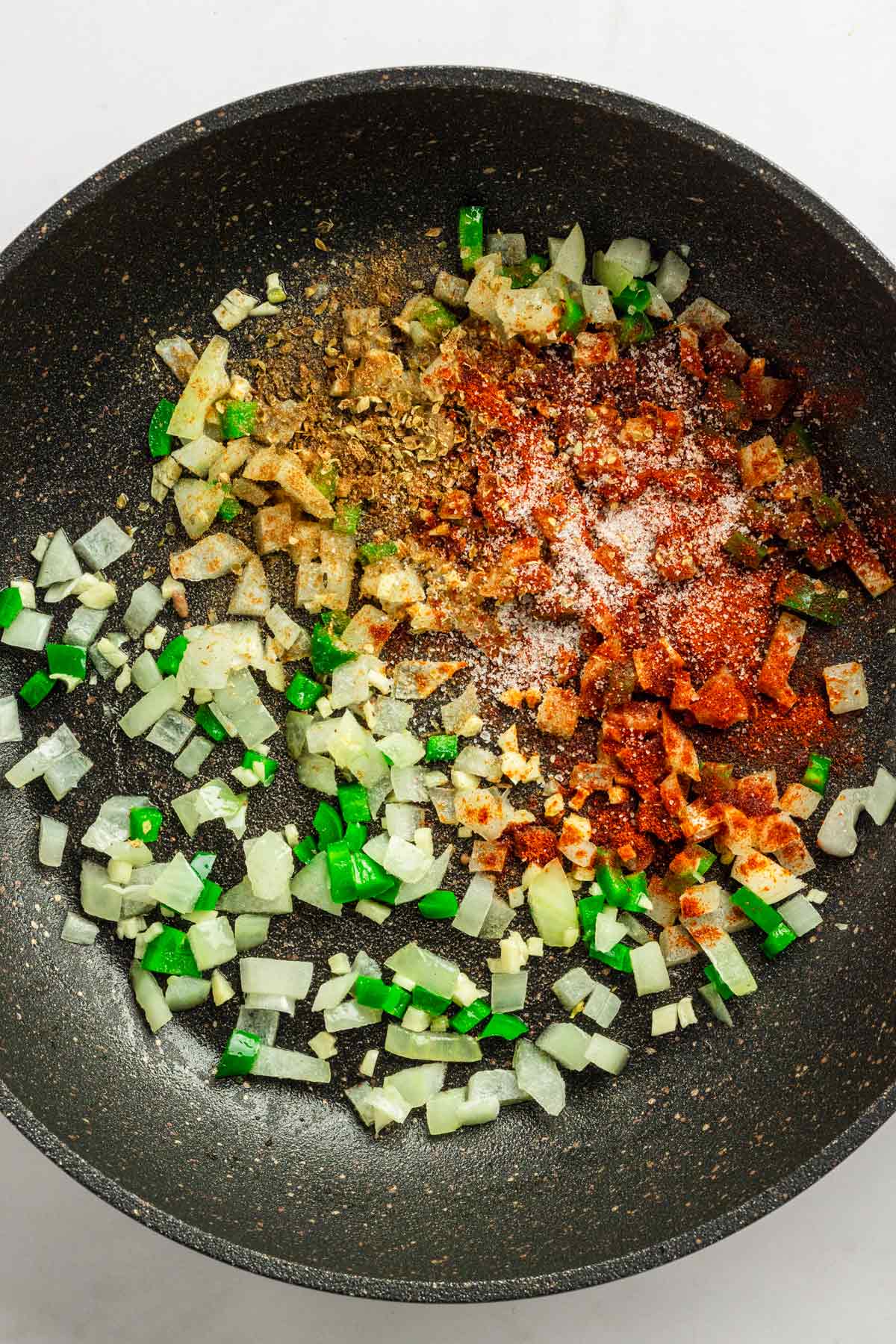 Sauteed onions and jalapeno.