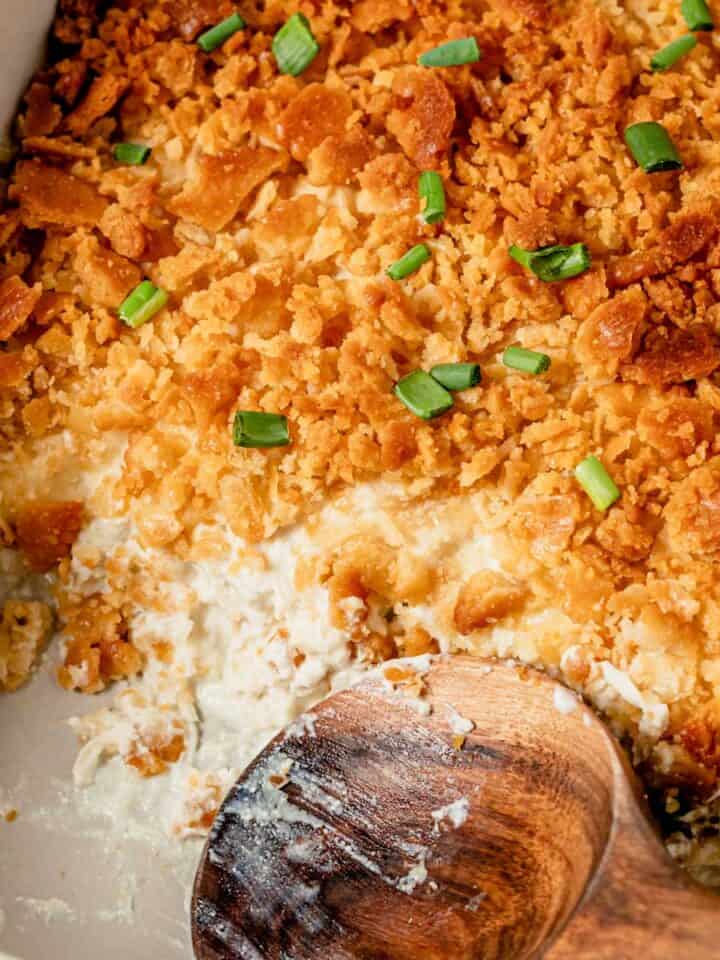 best million dollar chicken casserole with ritz crackers.