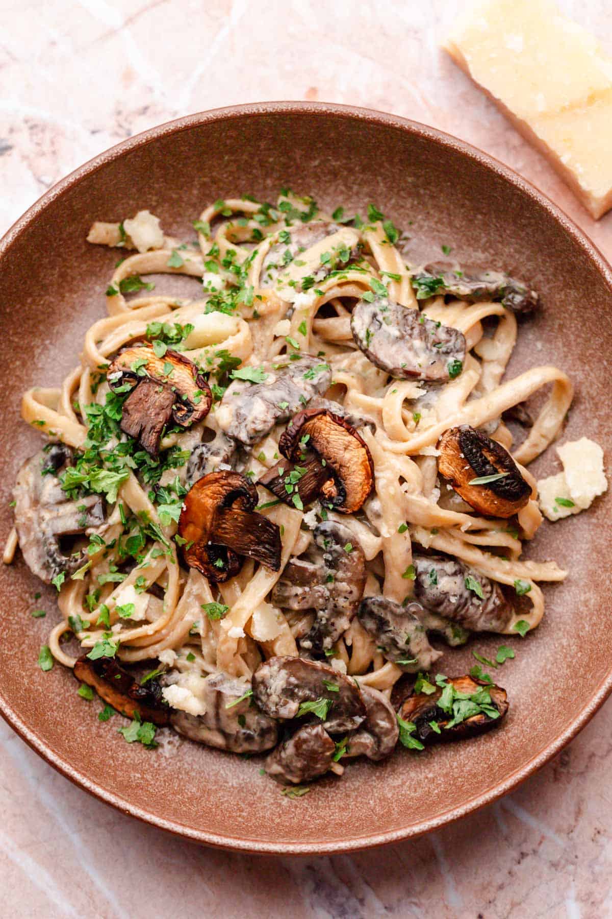 Mushroom fettuccine.