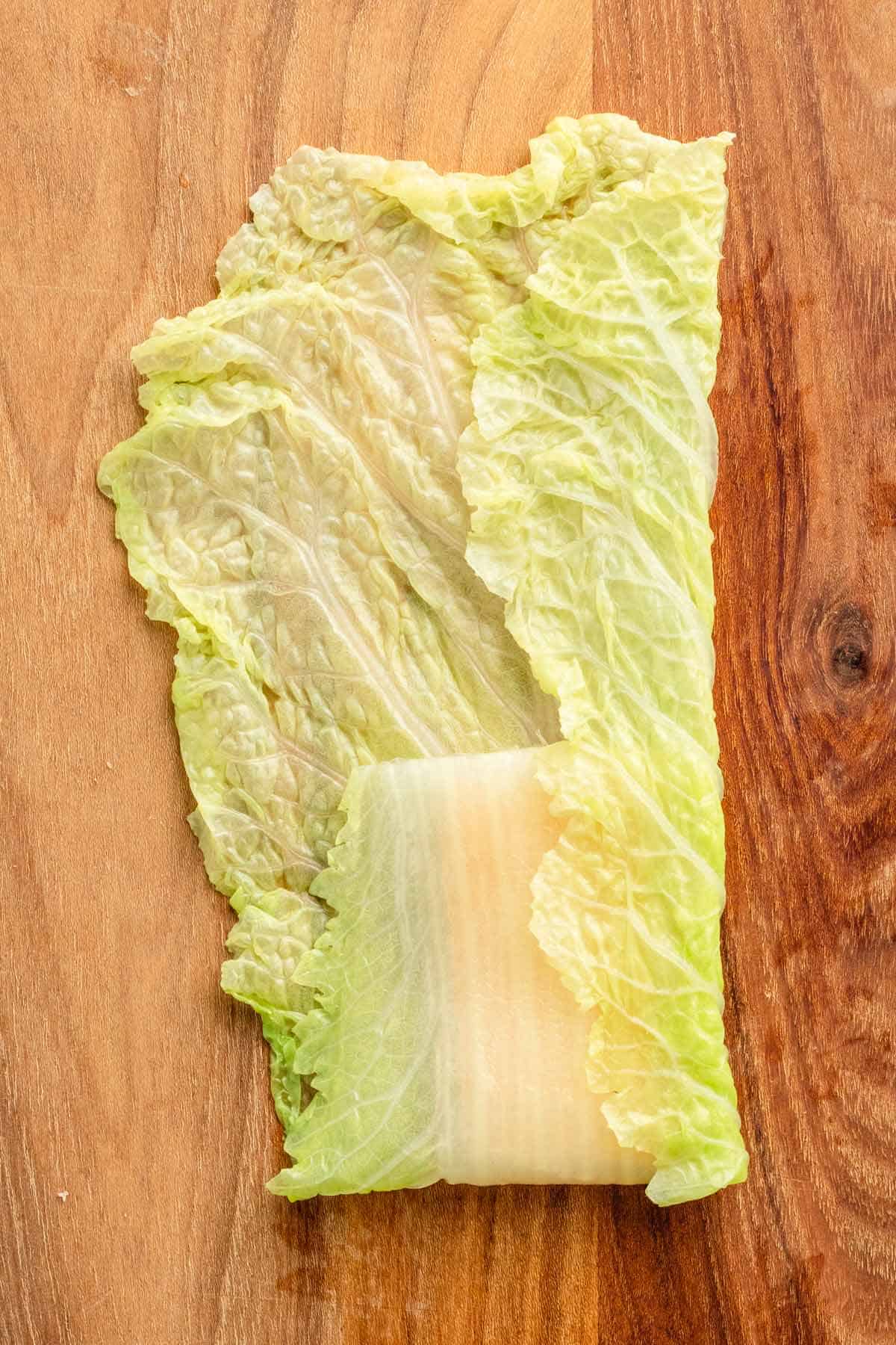Napa Cabbage leaves.