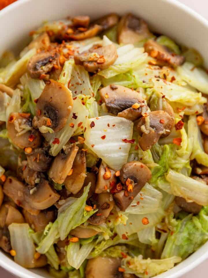 sauteed napa cabbage bowl.