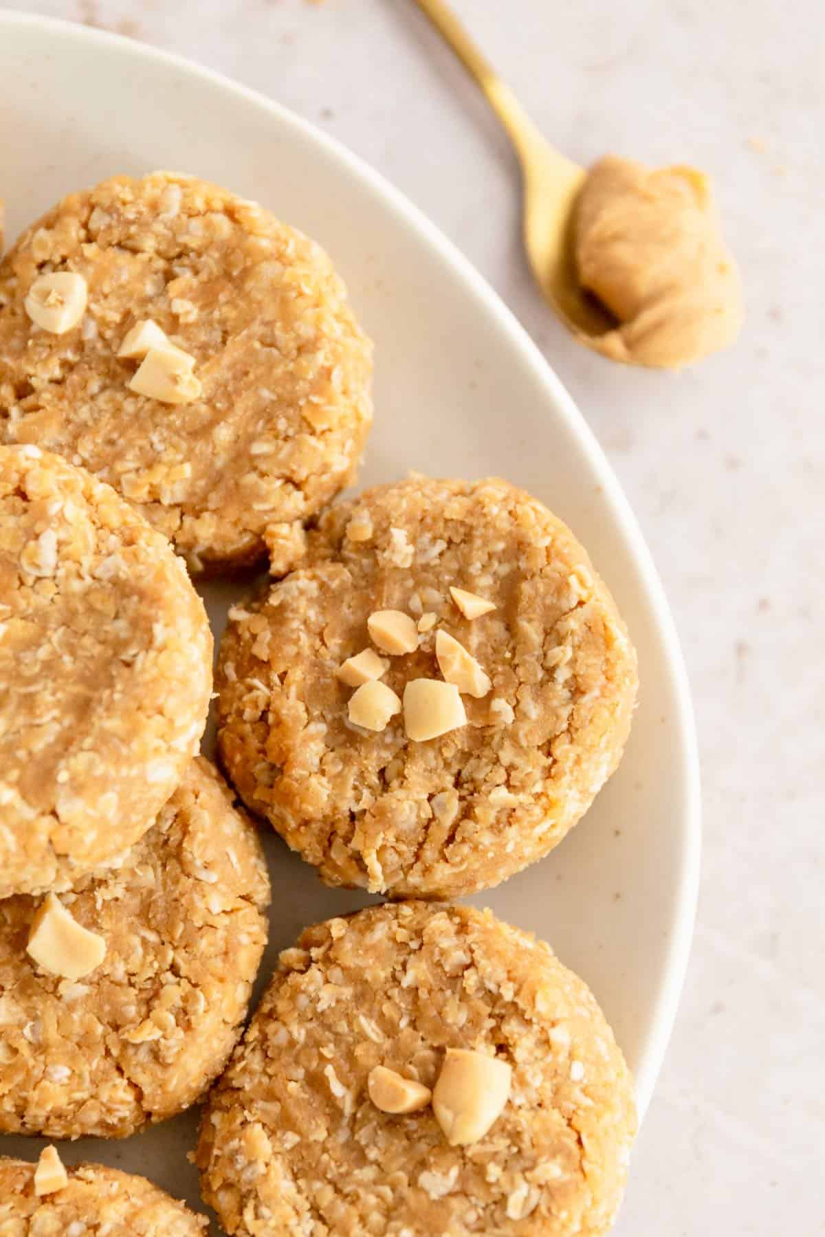 dairy free and vegan no bake peanut butter cookies
