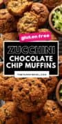 a stack of zucchini muffins.