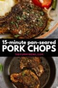 Pan-Seared Pork Chops pinterest image
