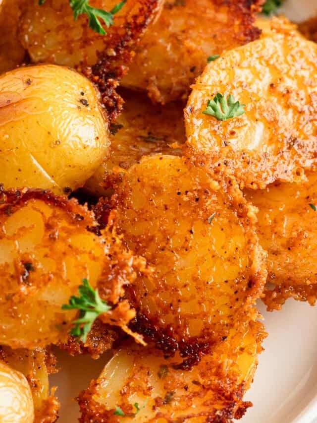 parmesan crusted potatoes.