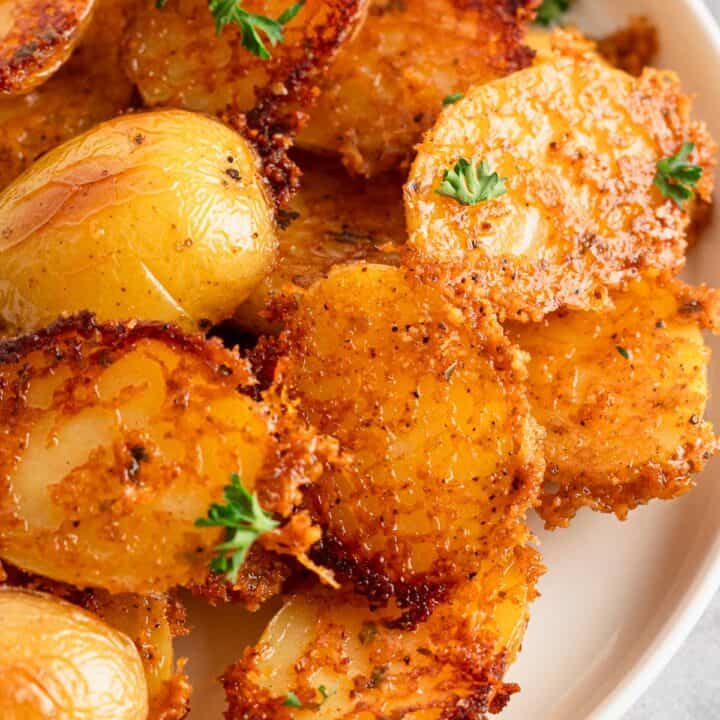 parmesan crusted potatoes.