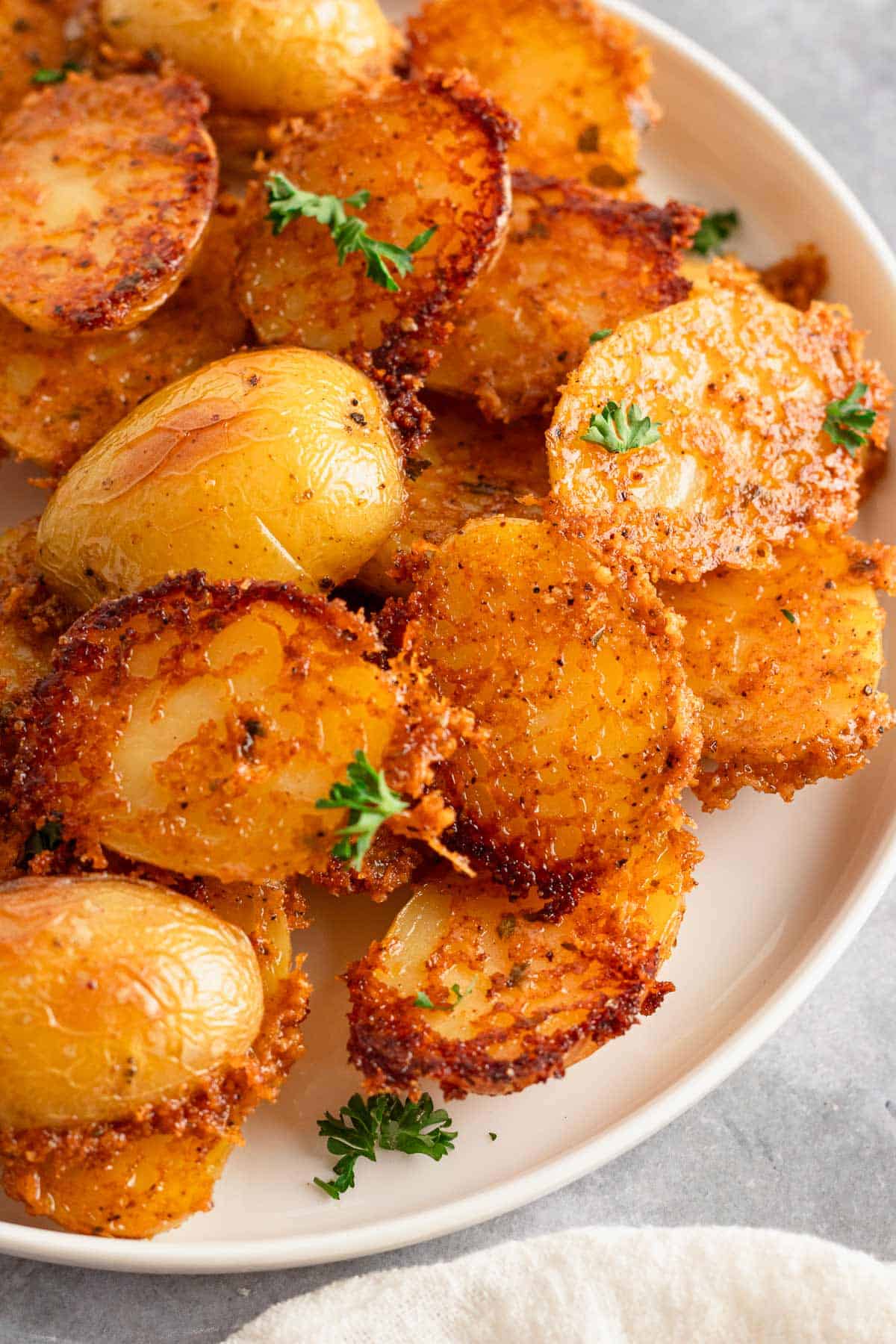 parmesan crusted potatoes.