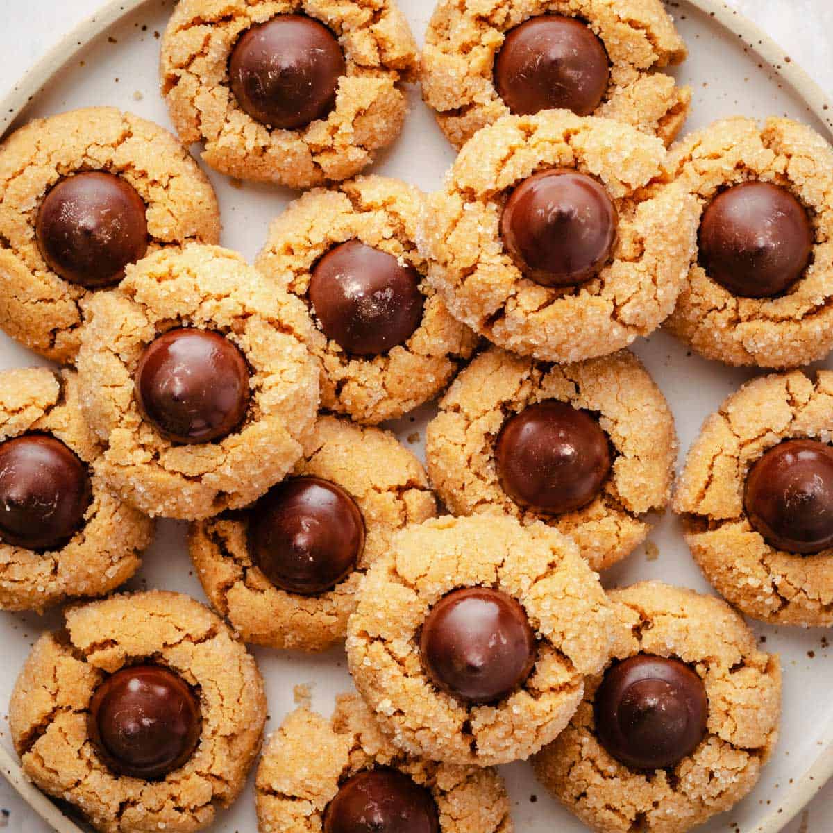 Peanut butter blossoms with hershey's kisses.