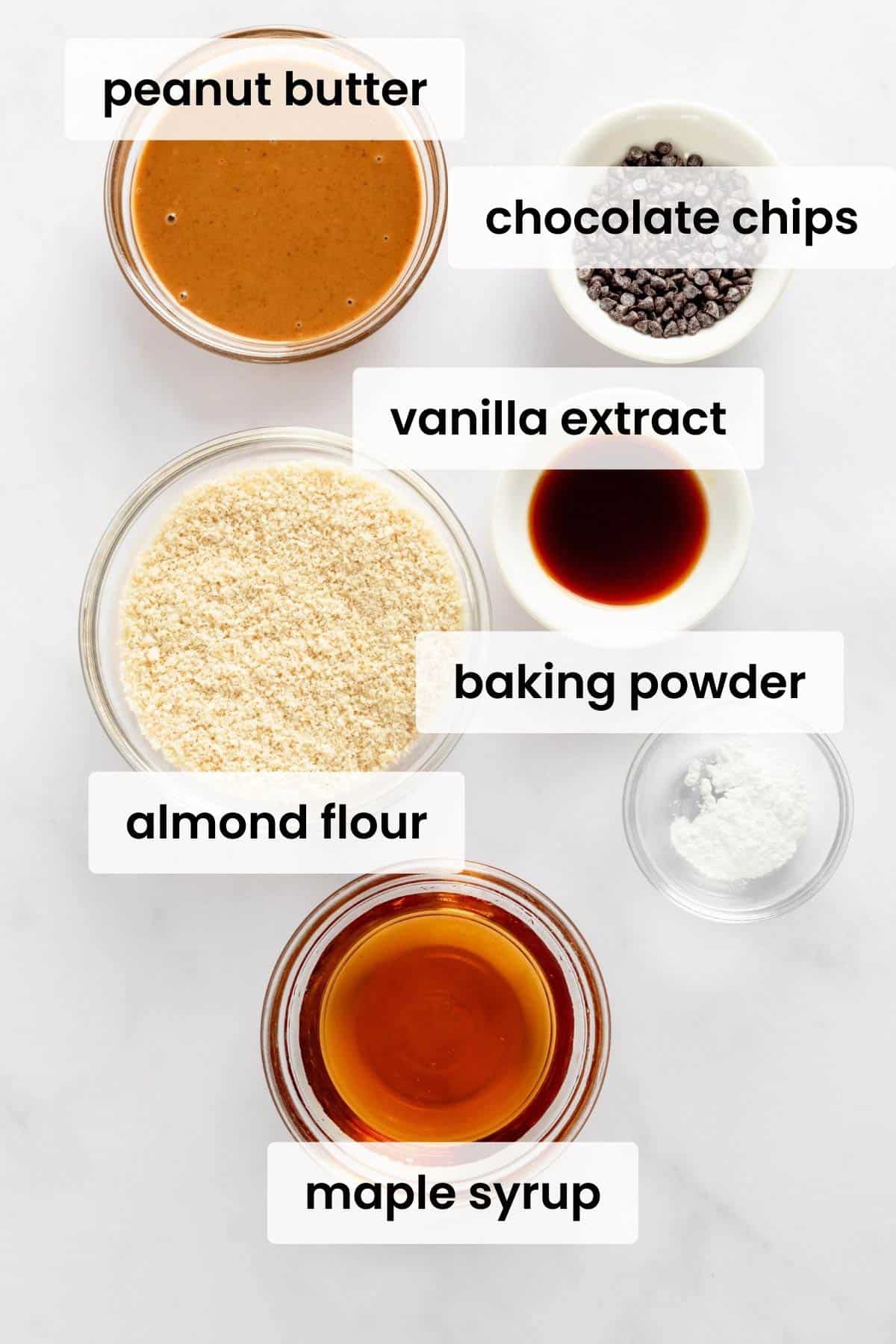 ingredients for peanut butter cookies.