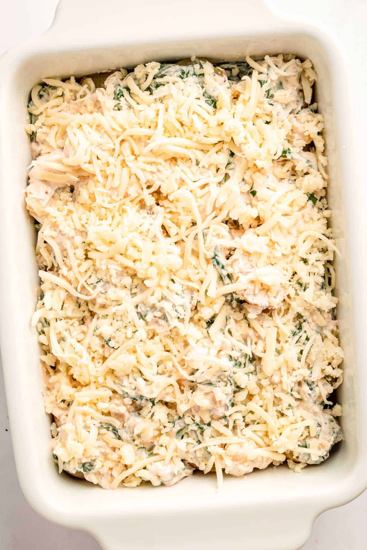 Creamy spinach potato casserole.