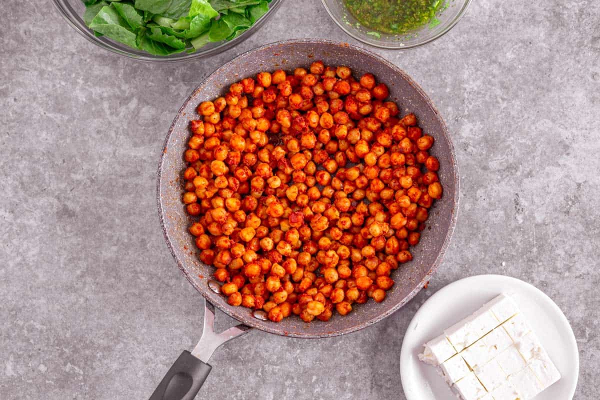 pan roasted chickpeas