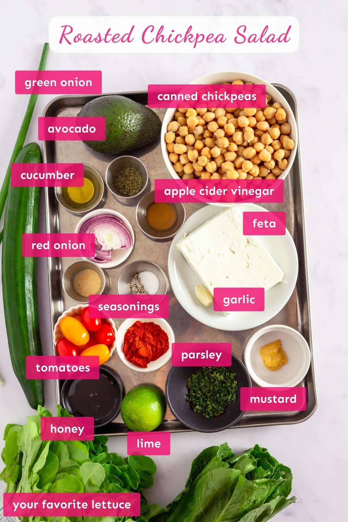 Avocado Chickpea Salad With Feta Ingredients