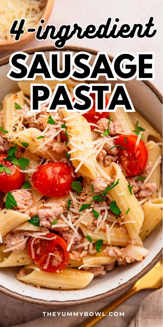 THE QUICKEST 4-Ingredient Sausage Pasta
