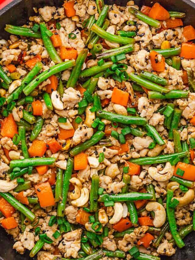 sesame chicken stir fry.