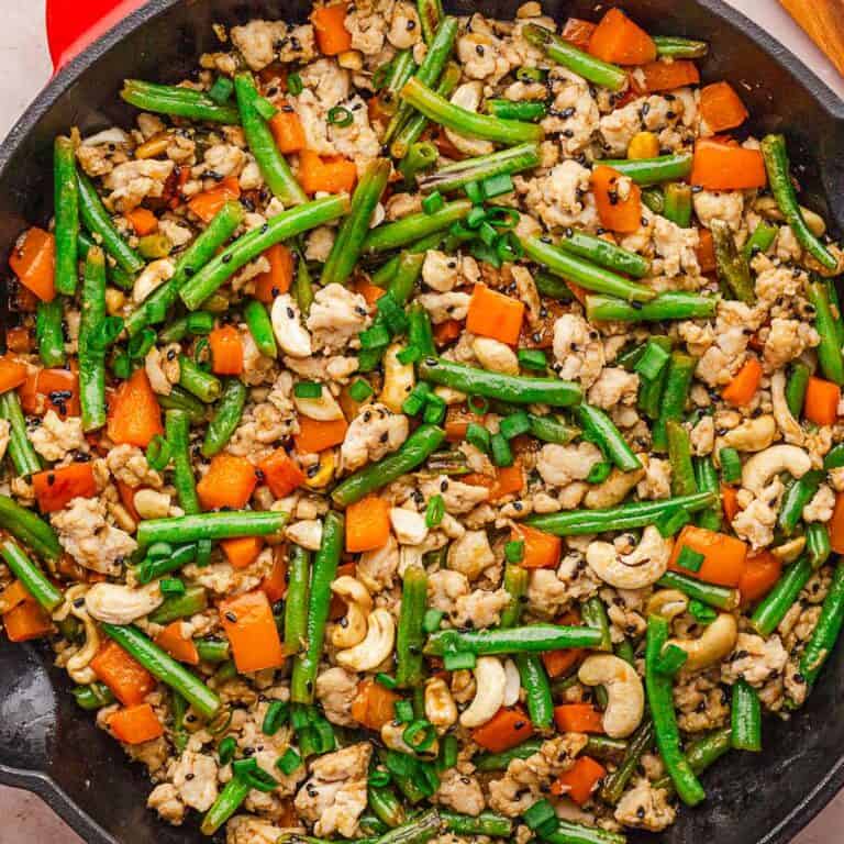 sesame chicken stir fry.