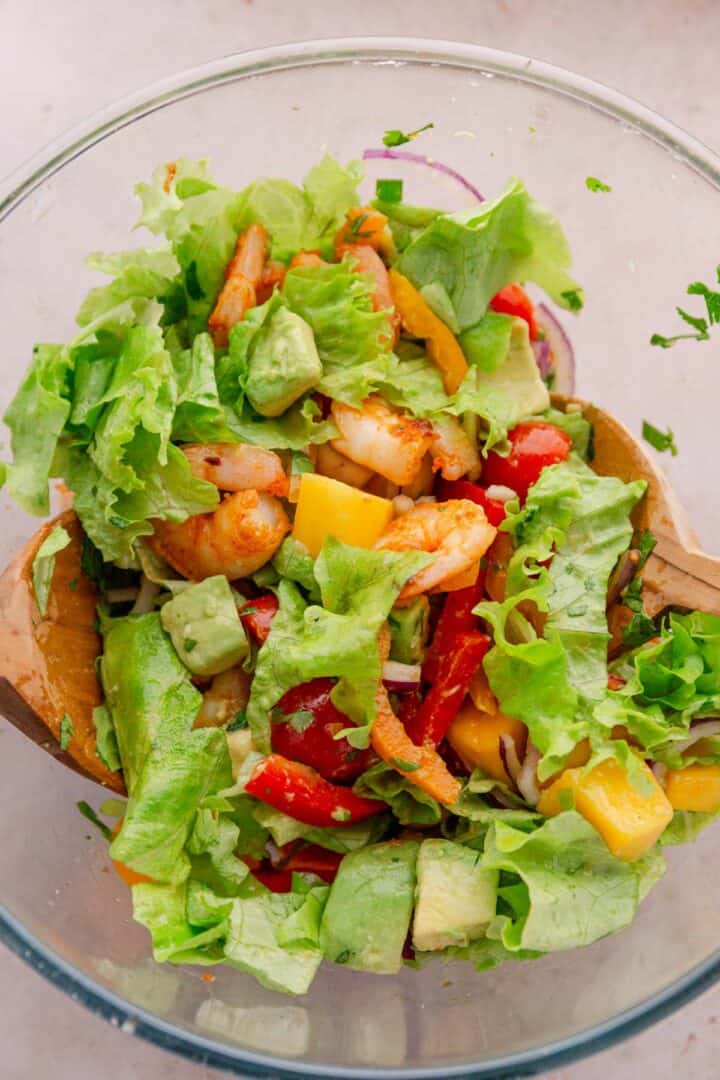 shrimp salad ingredients.