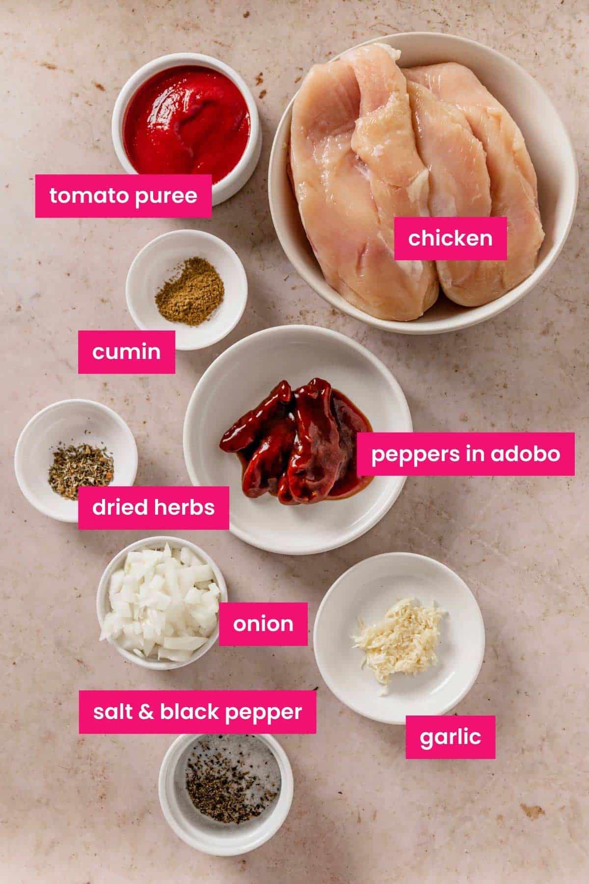 chicken tinga ingredients