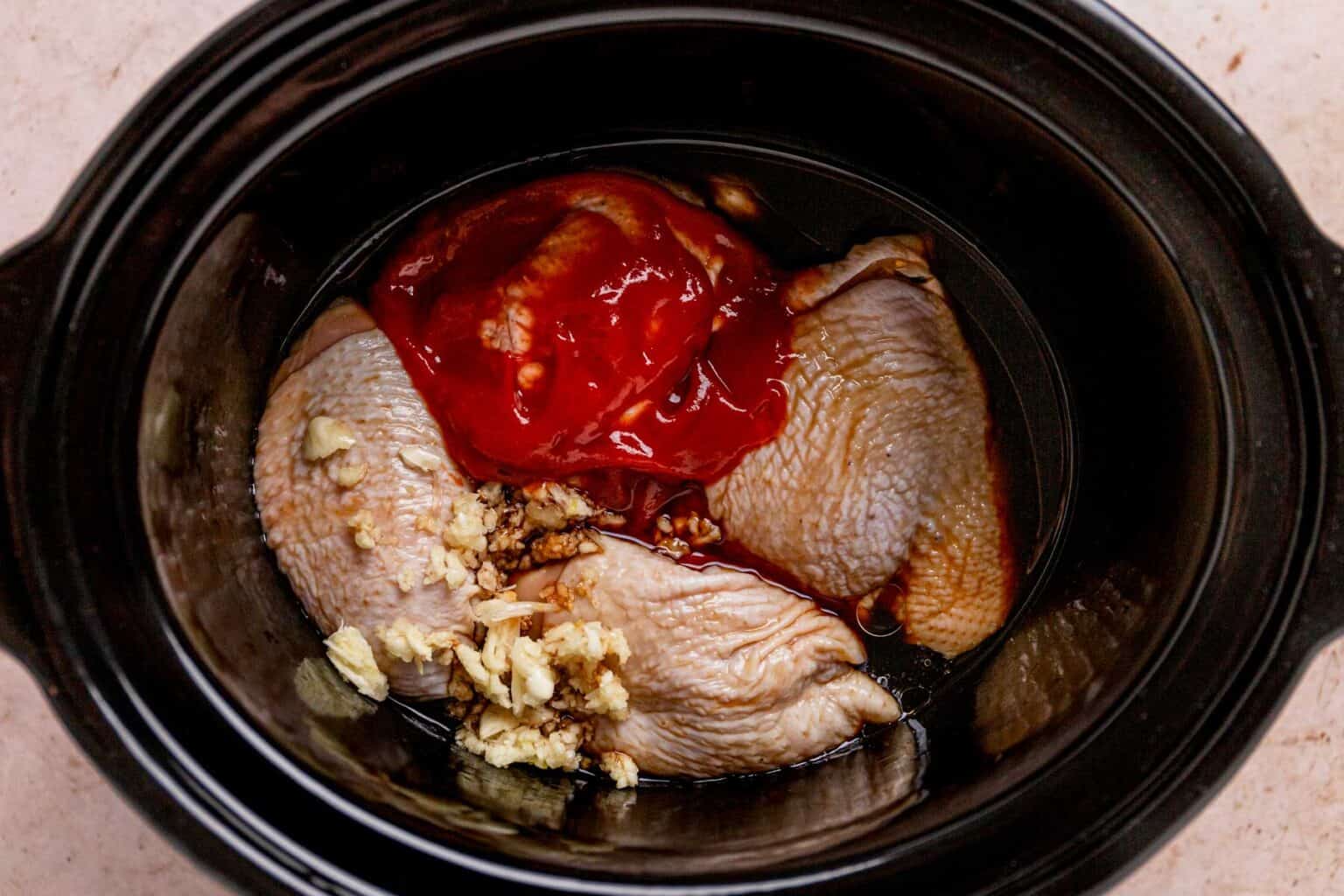 Slow Cooker Honey Garlic Chicken Thighs