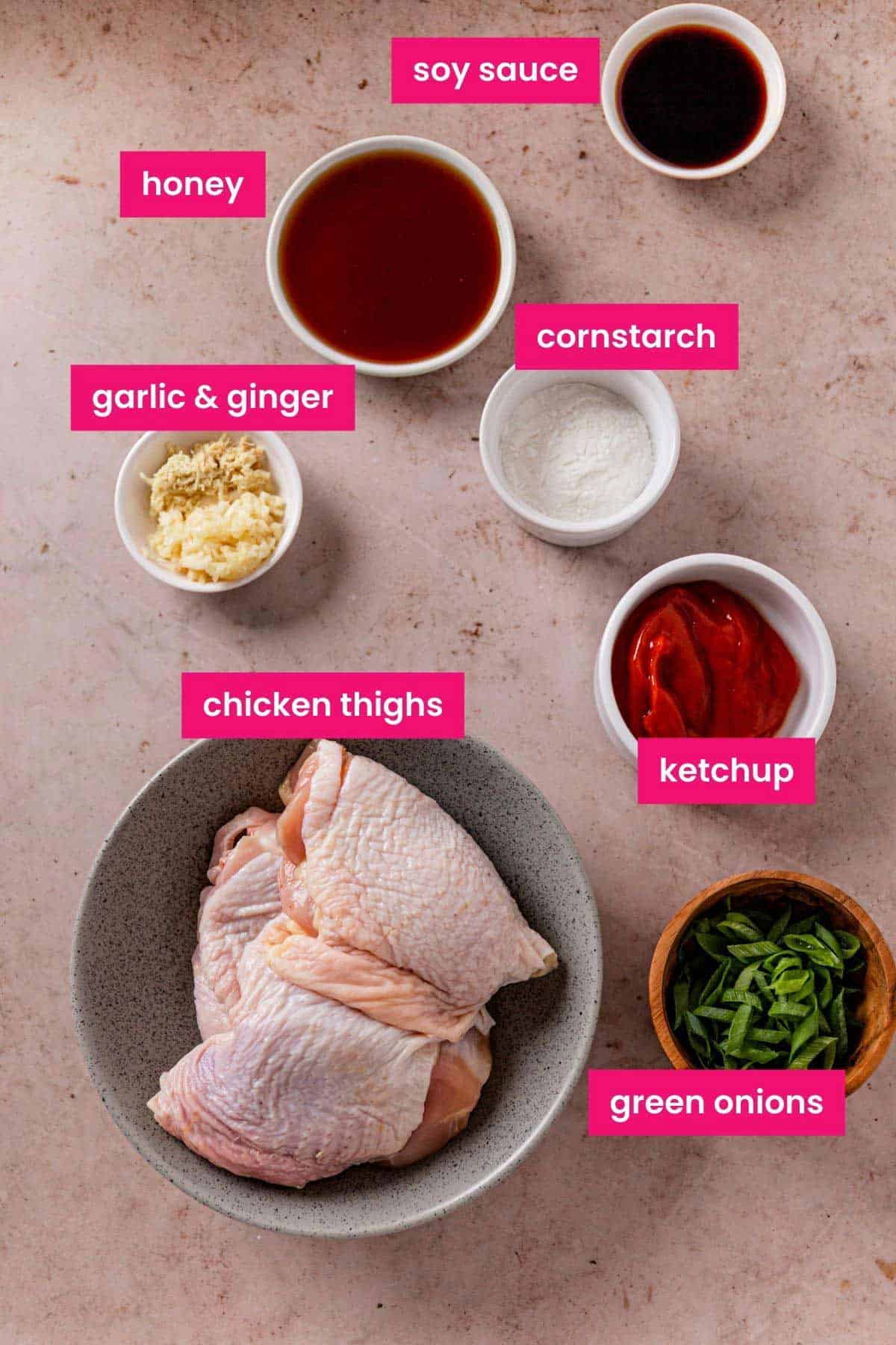 slow cooker honey garlic chicken thighs ingredients