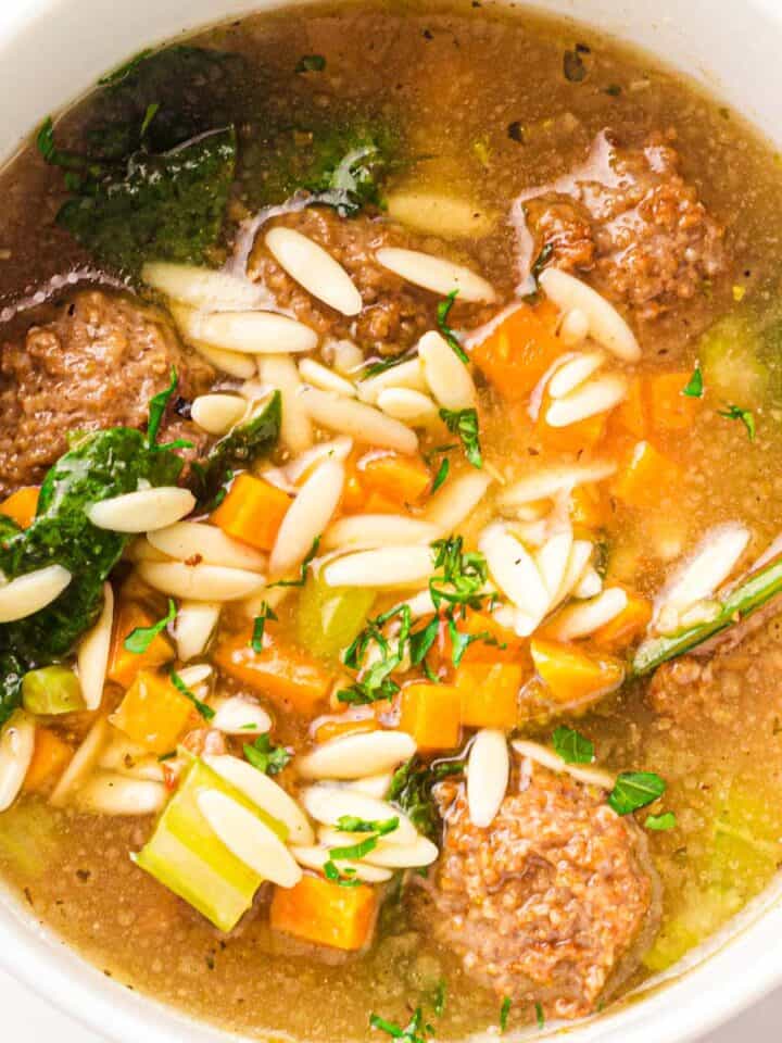 Slow cooker Italian wedding soup
