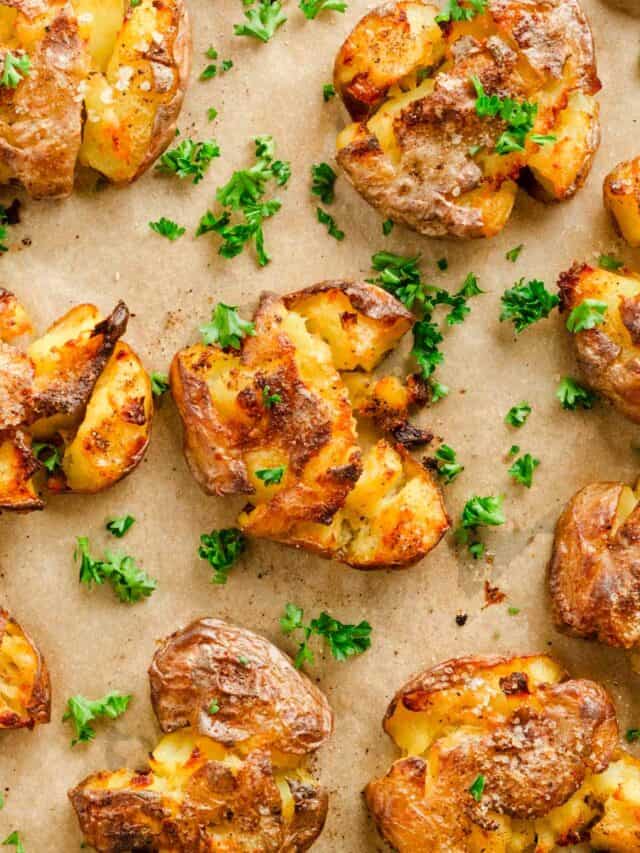 Smashed potato bites.
