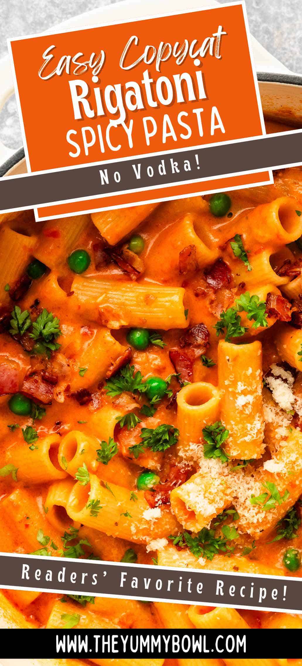 one pot spicy rigatoni pasta dinner with bacon.