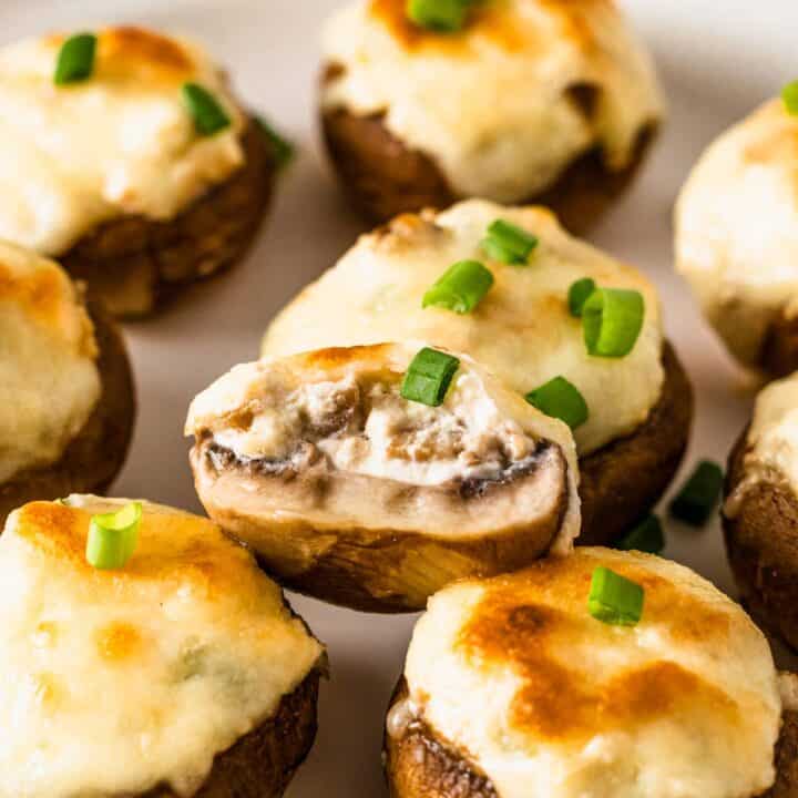 stuffed mushrooms with cream cheese and green onion