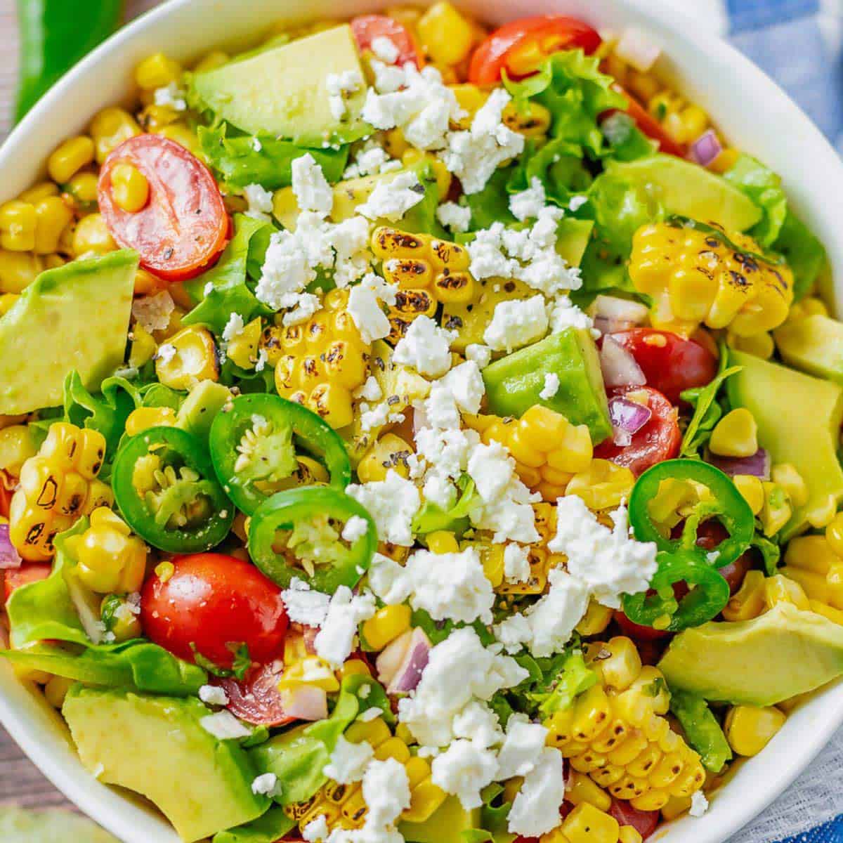 corn avocado summer salad.