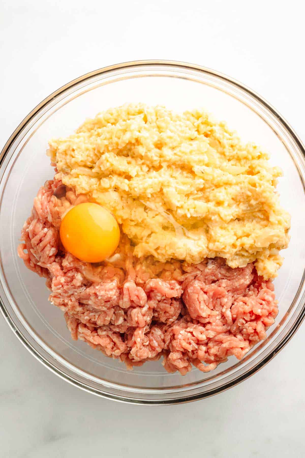 Making Swedish meatballs.